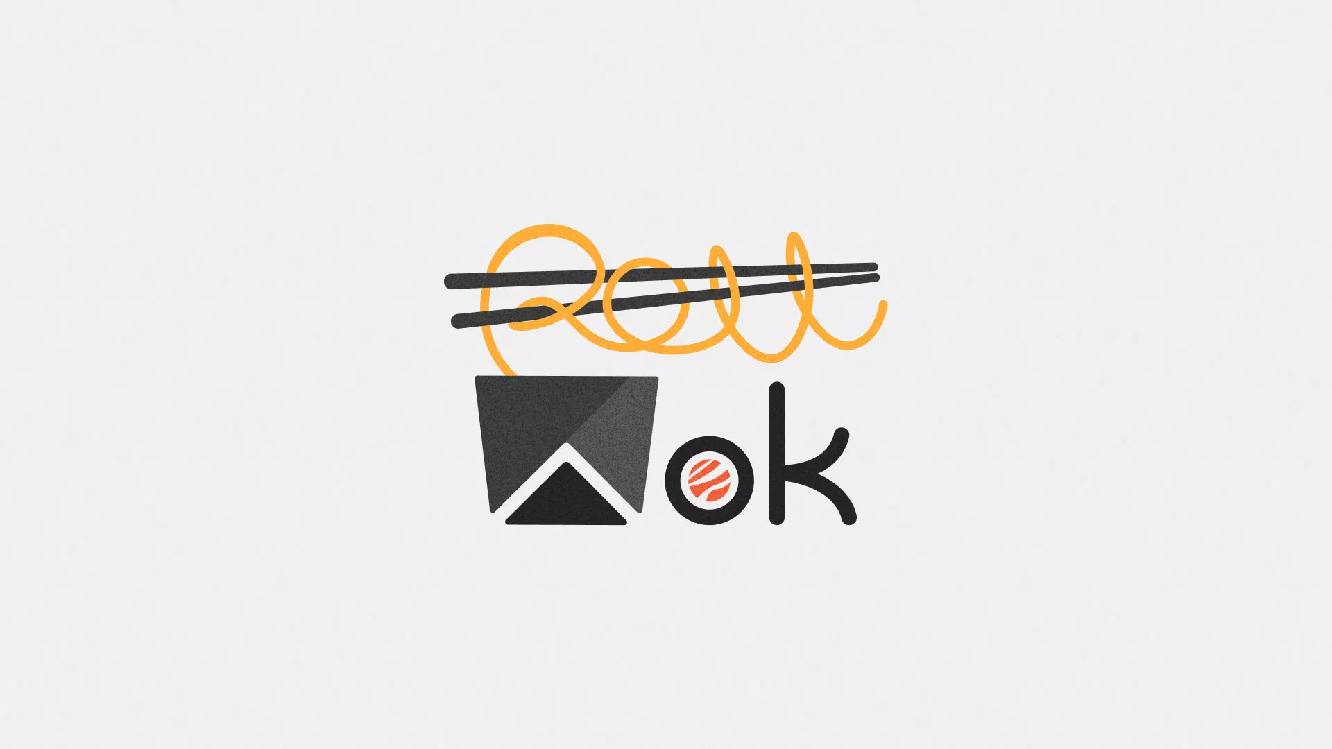 Разработка логотипа суши-бара «Roll Wok Club» в Альметьевске